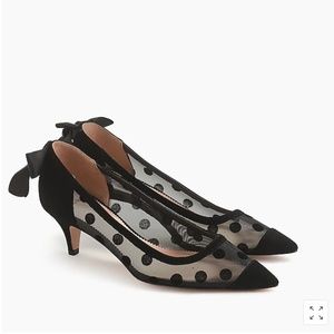 J.Crew Dulci kitten heels in polka-dot mesh-K2622